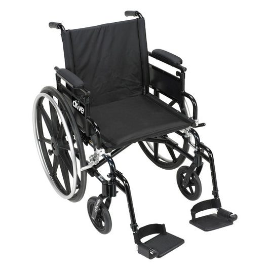 Drive Medical PLA418FBUARAD-SF Viper Plus GT Wheelchair with Universal Armrests and Swing-Away Footrest